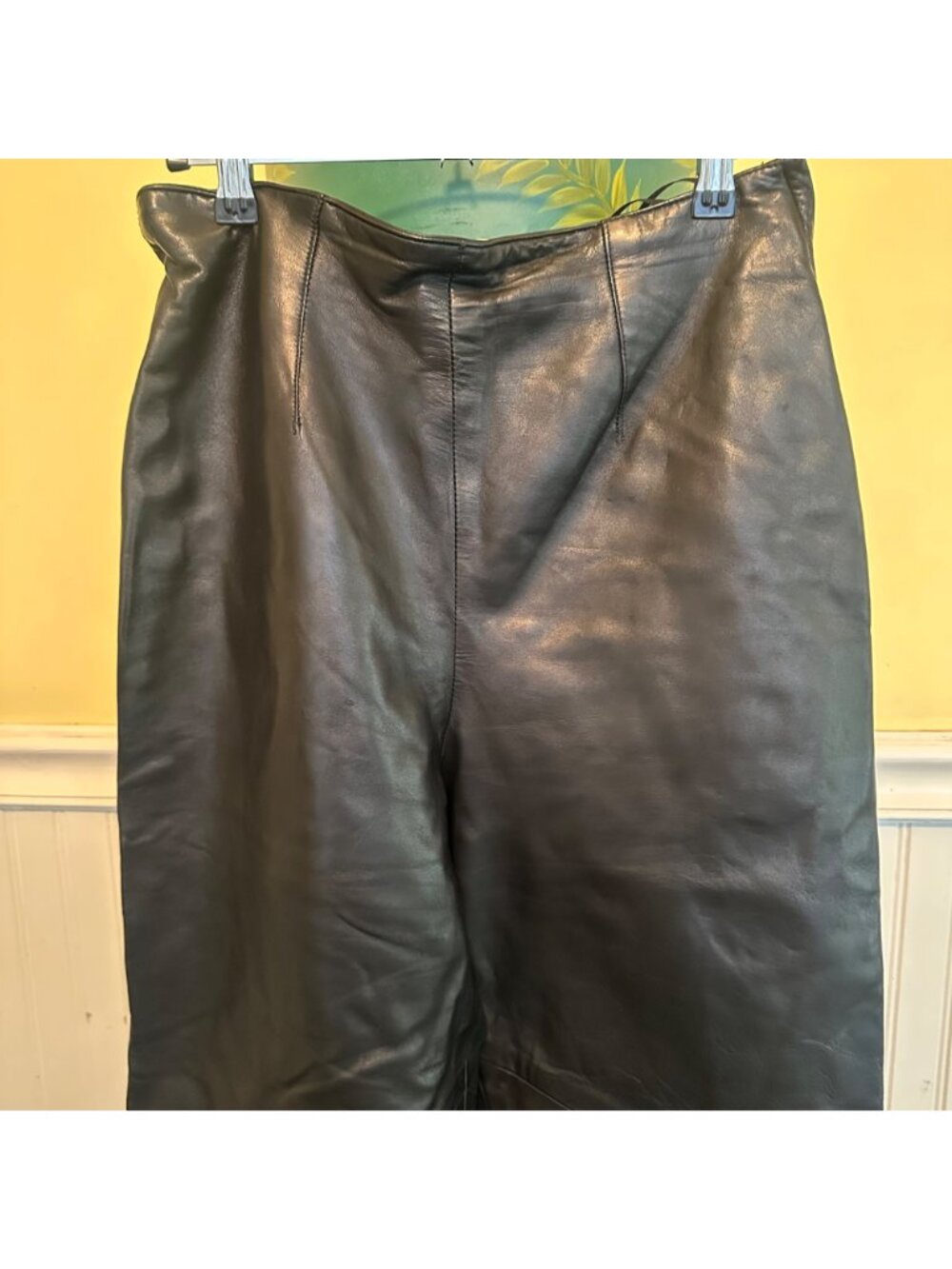 Vakko Womens Black Leather Pants Size 12 Made In USA - Picture 7 of 8